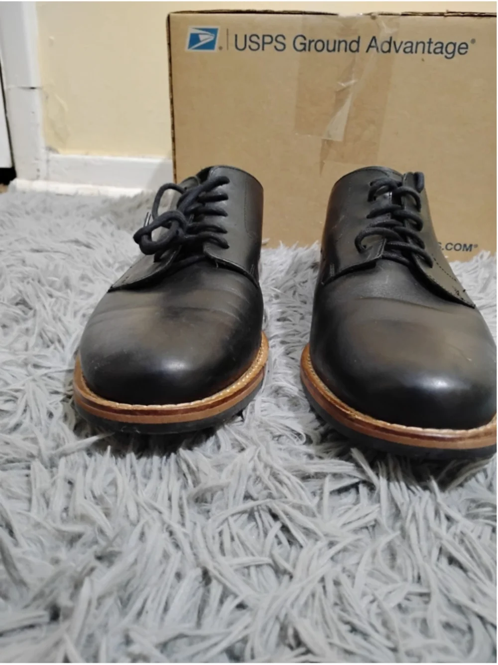 Cole Haan Jayhawker Black Leather Plain Toe Men Size 11 Dress Shoes C11003